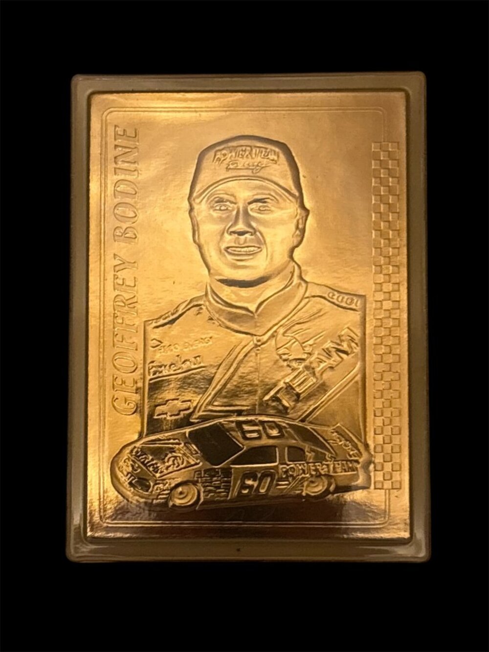 Geoffery Bondie Gold Card NASCAR Collectible Memorabilia